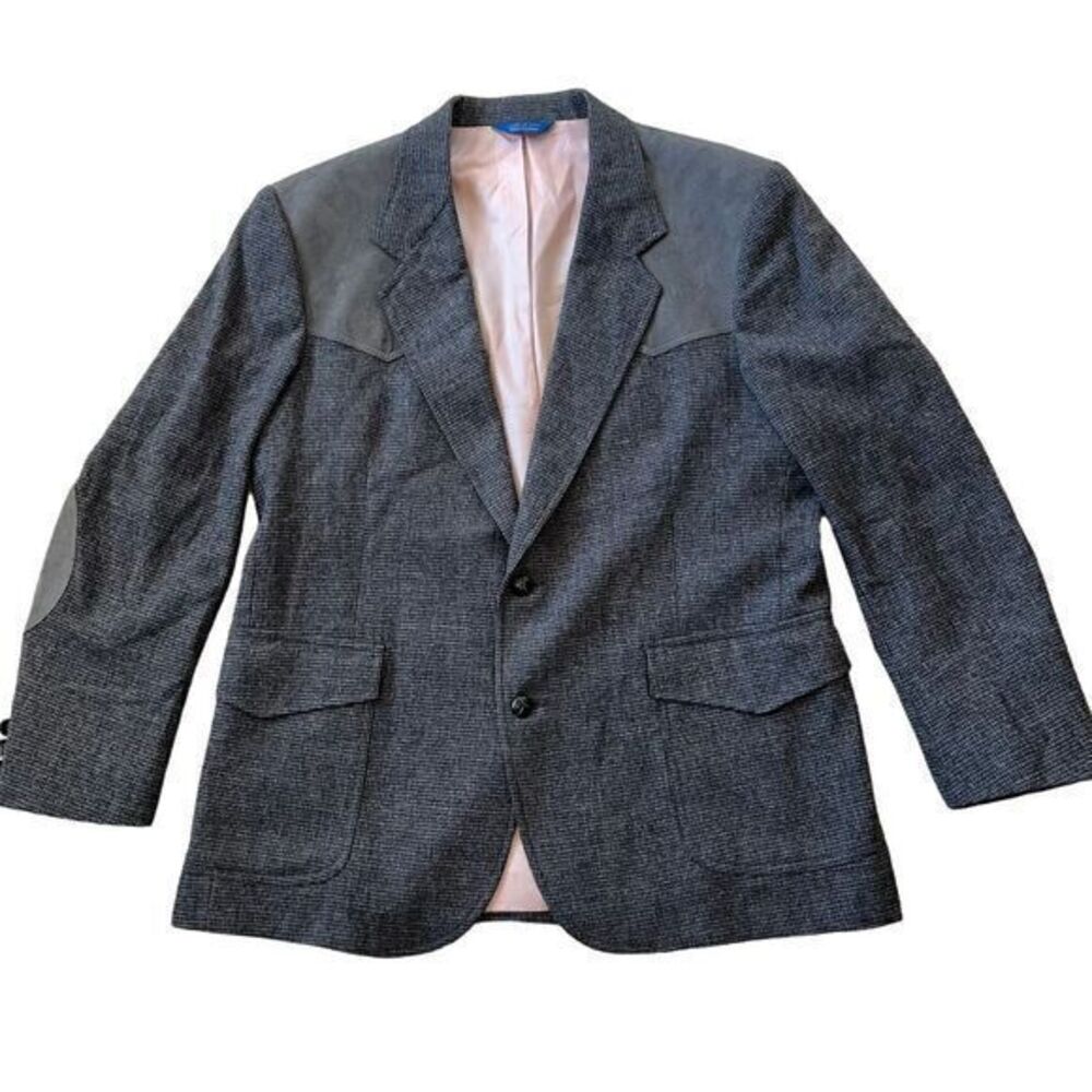 Pendleton Men's Vintage Wool Western Style Sport coat Blazer Elbow Patches Sz 44
